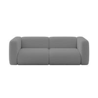 MODULARES Sofa 2-SITZER MIRA-S1 228x89x70 Grau cm Bouclé - Platinfarben/Schwarz, Holzwerkstoff/Kunststoff (228/70/89cm) - ALTDECOR