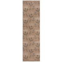 JUTETEPPICH handgewebt JED, floral, Natur, 60 x 230 cm - Braun, Textil (230/60cm) - KADIMA DESIGN