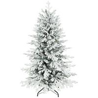 KÜNSTLICHER-WEIHNACHTSBAUM, 150cm Christbaum mit Schnee, 1162 Zweigen Grün - Grün, Kunststoff (150cm) - HOMCOM