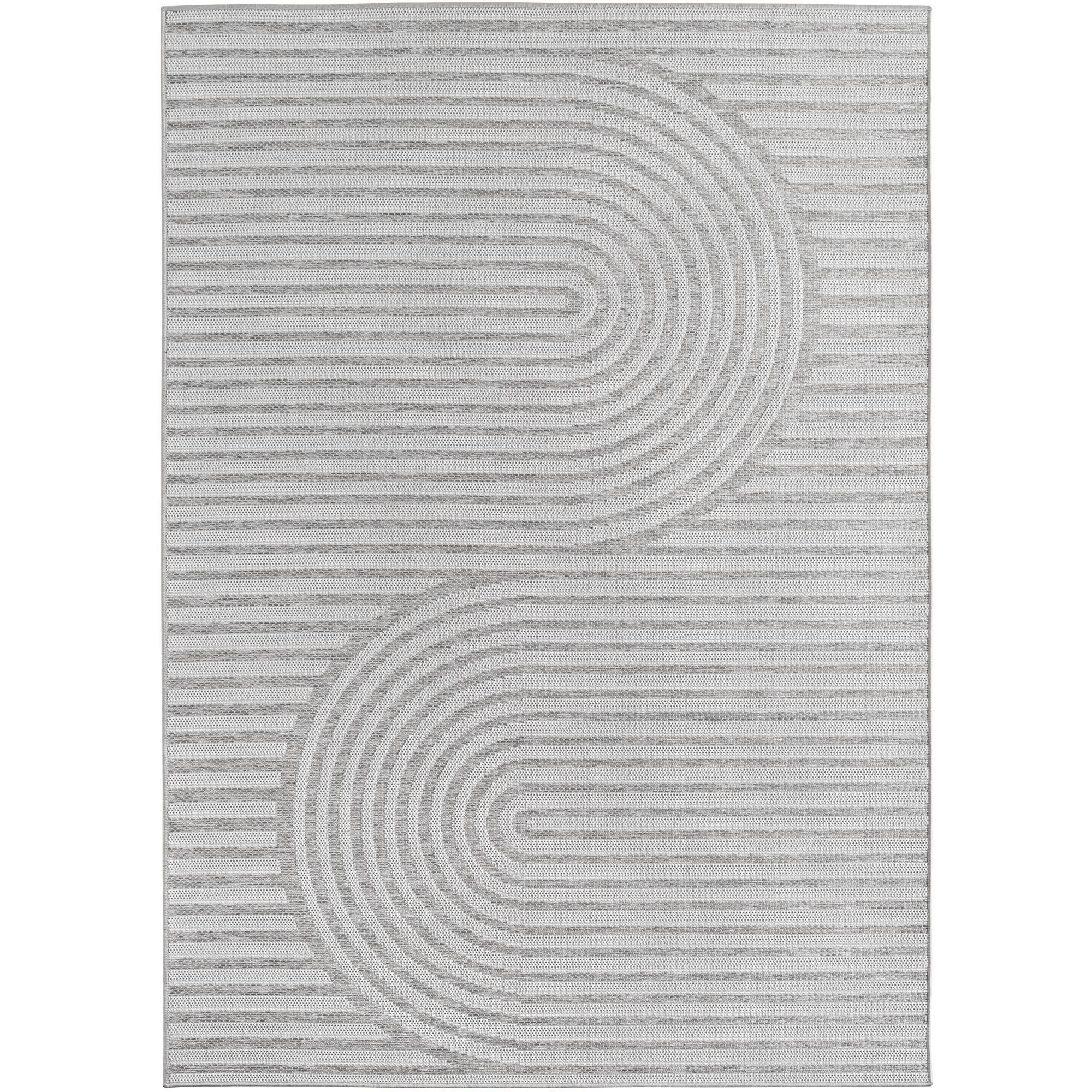 TEPPICH Outdoor VENTOUX in Grau, im Boho-Stil, 80 x 250 cm - Grau, Textil (250/80cm) - KADIMA DESIGN