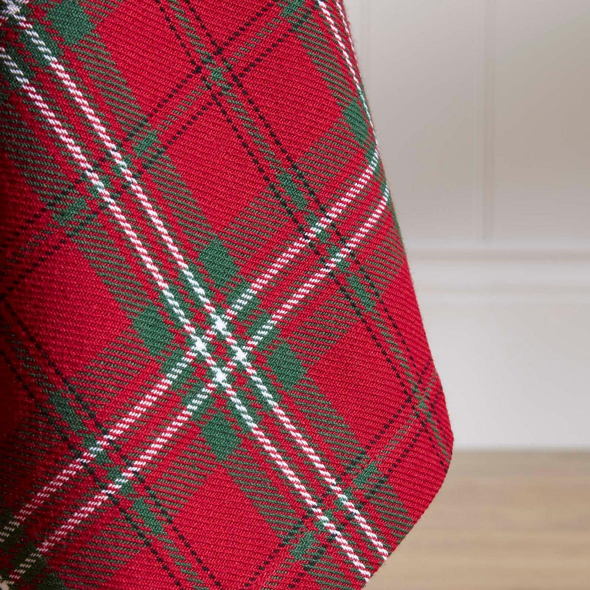 TISCHDECKE Edward rot kariert, 137/228 cm, 100% Baumwolle - Rot, Textil (137/228cm) - Homescapes