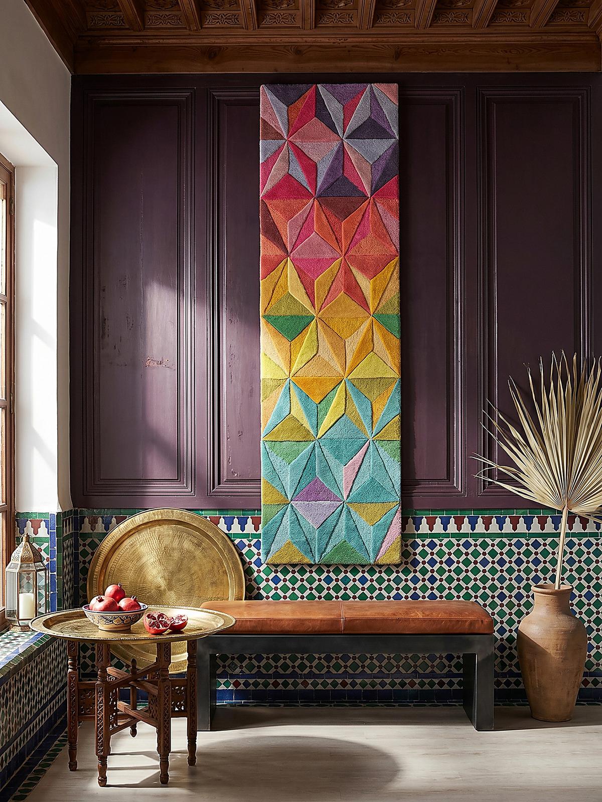TEPPICH aus Wolle DERWENT in Bunt, geometrisch, 60 x 230 cm - Multicolor, Textil (230/60cm) - KADIMA DESIGN