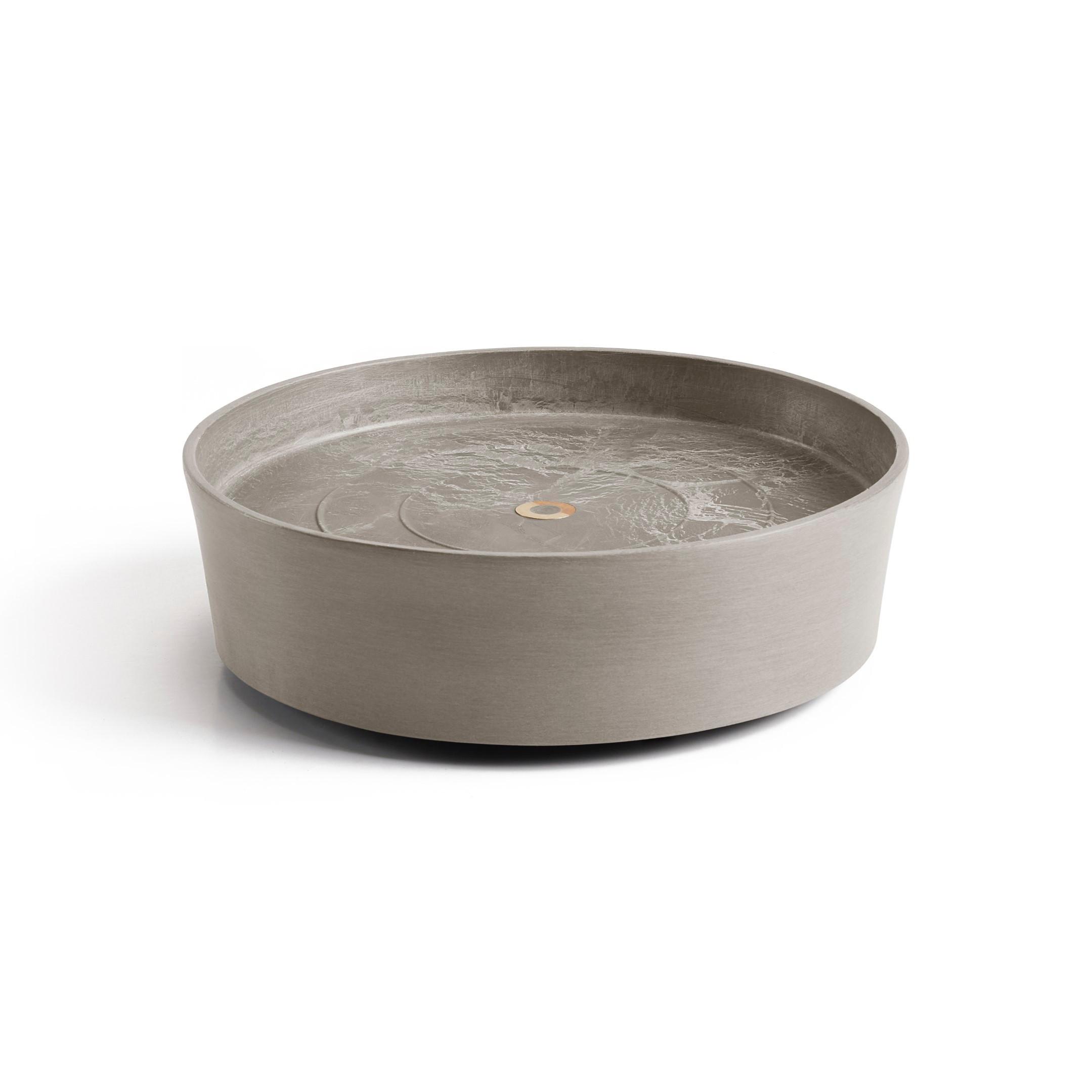 BLUMENTOPFUNTERSETZER mit Rädern 28,7/28,7/8,3 cm Taupe - Taupe, Kunststoff (28.7/8.3cm) - Ecopots