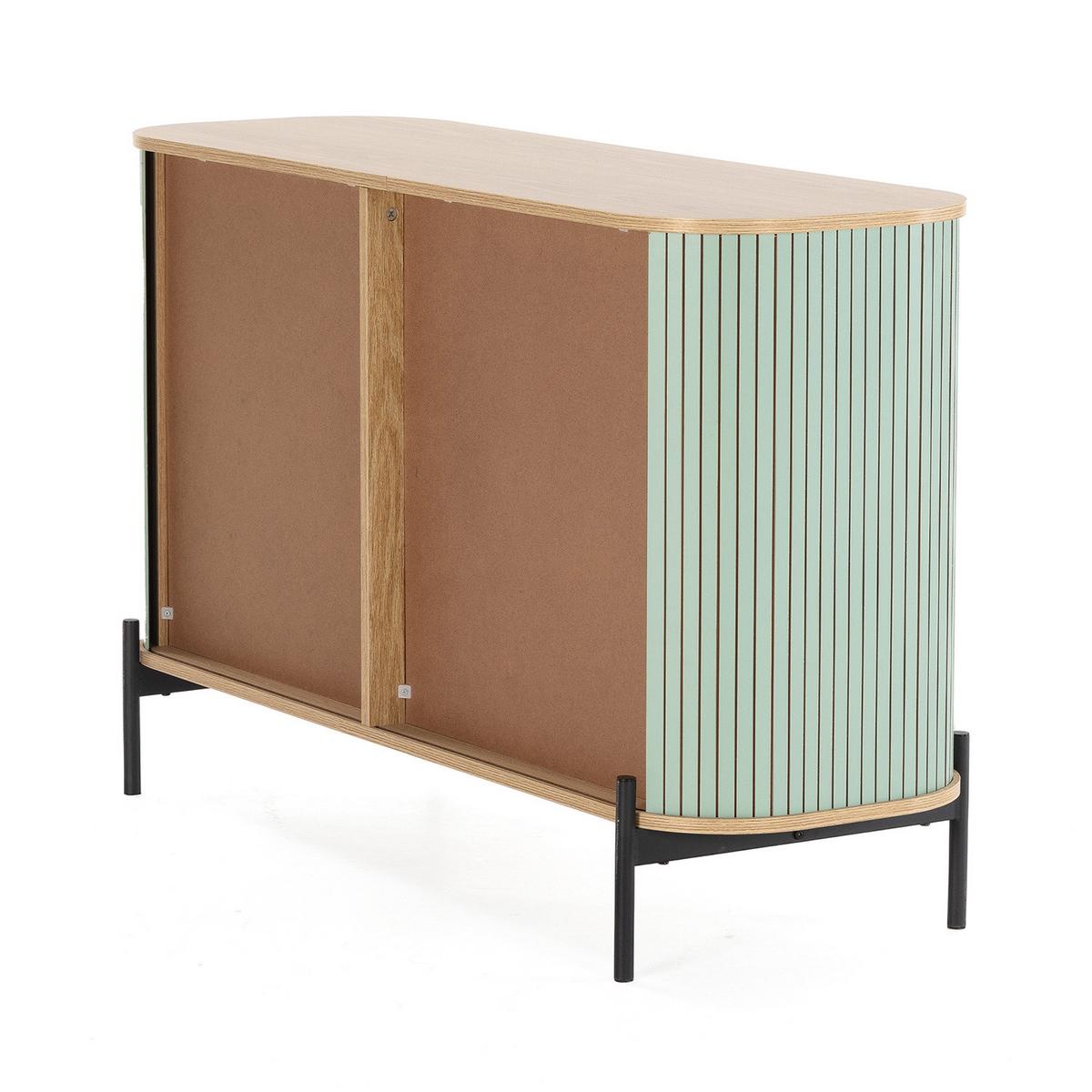 SIDEBOARD Mónaco 2 türen blaue Farbe - Blau, Holzwerkstoff (120/75/40cm)