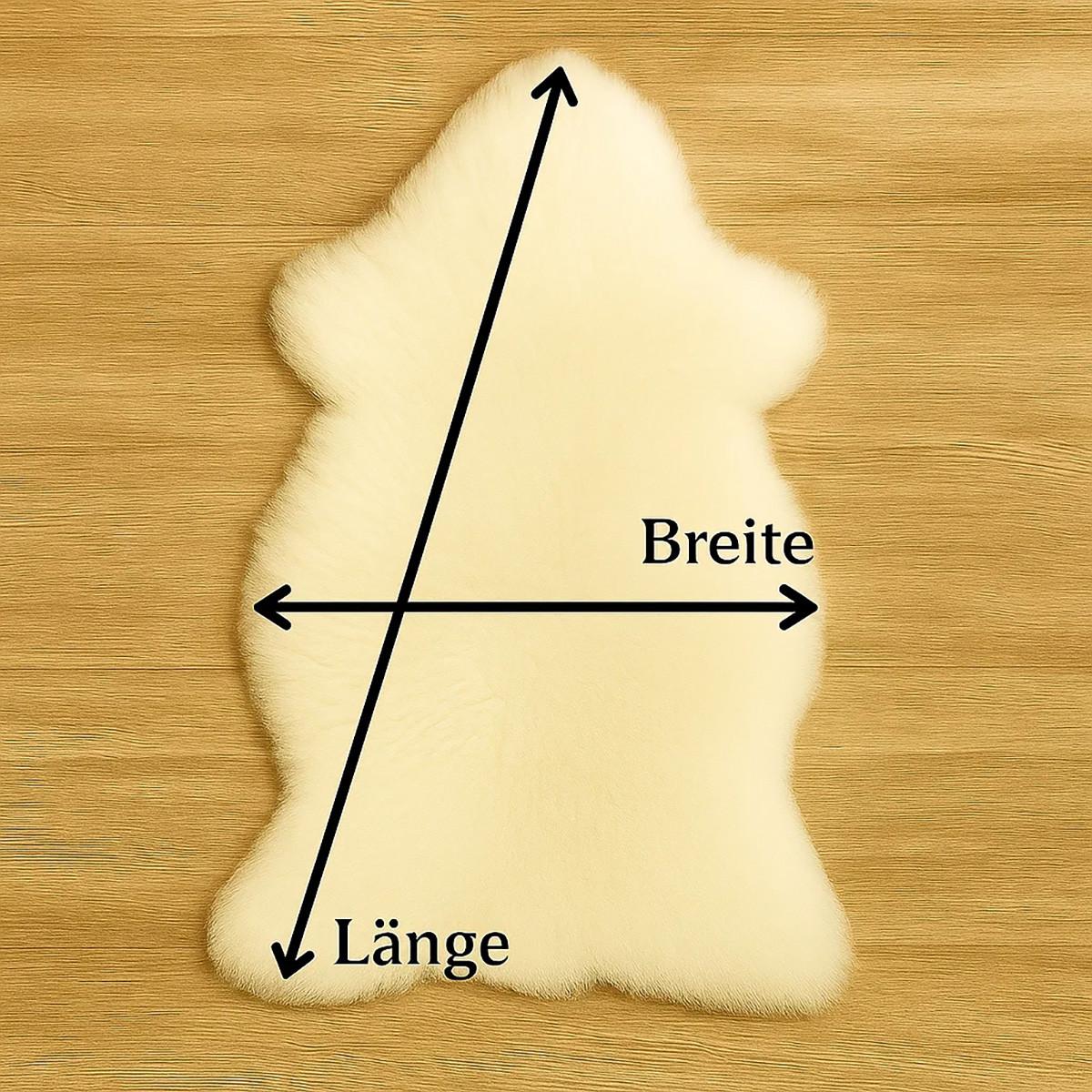 SCHAFFELL Lammfell Naturweiß ca. 90 cm - Weiß, Fell (50/90cm) - Provellus