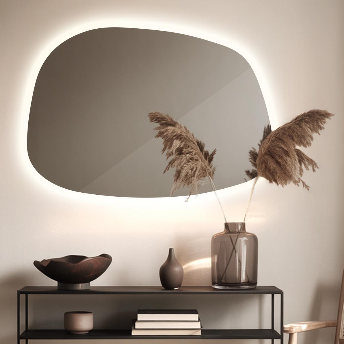 LED SPIEGEL 49x34 cm Neutralweiß 4000K - Transparent, Glas (49/34/0.4cm) - Wallfluent
