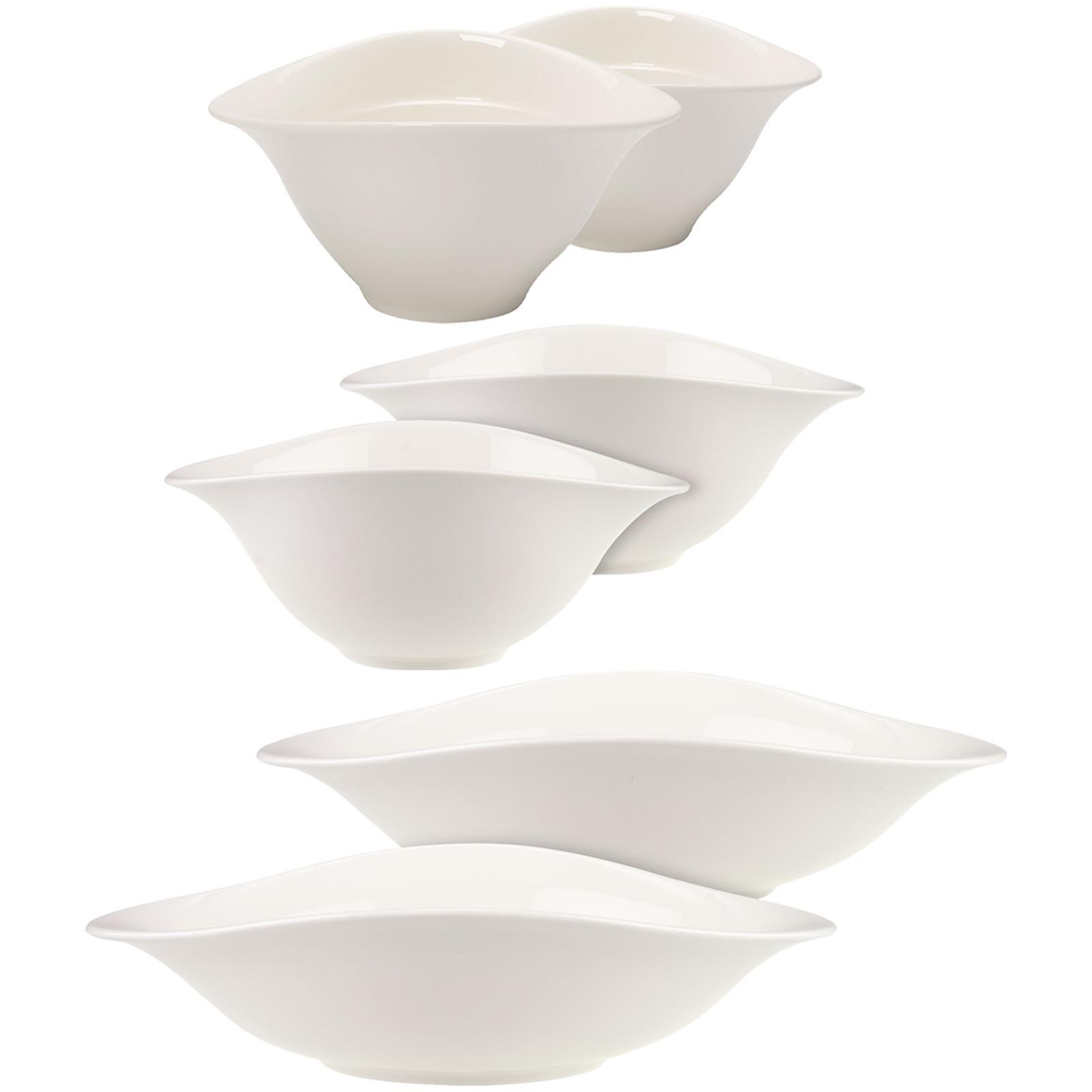 SCHALEN-TRIO Vapiano weiß 6-tlg. - Weiß, Keramik (2/2/2cm) - Villeroy & Boch