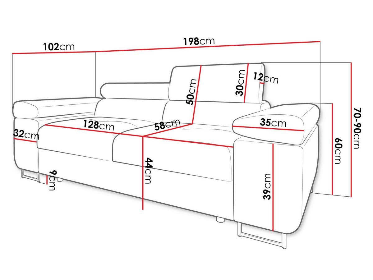 SOFA Torezio 2 Cord - Sahara, Holz/Textil (198/90/102cm) - MIRJAN24