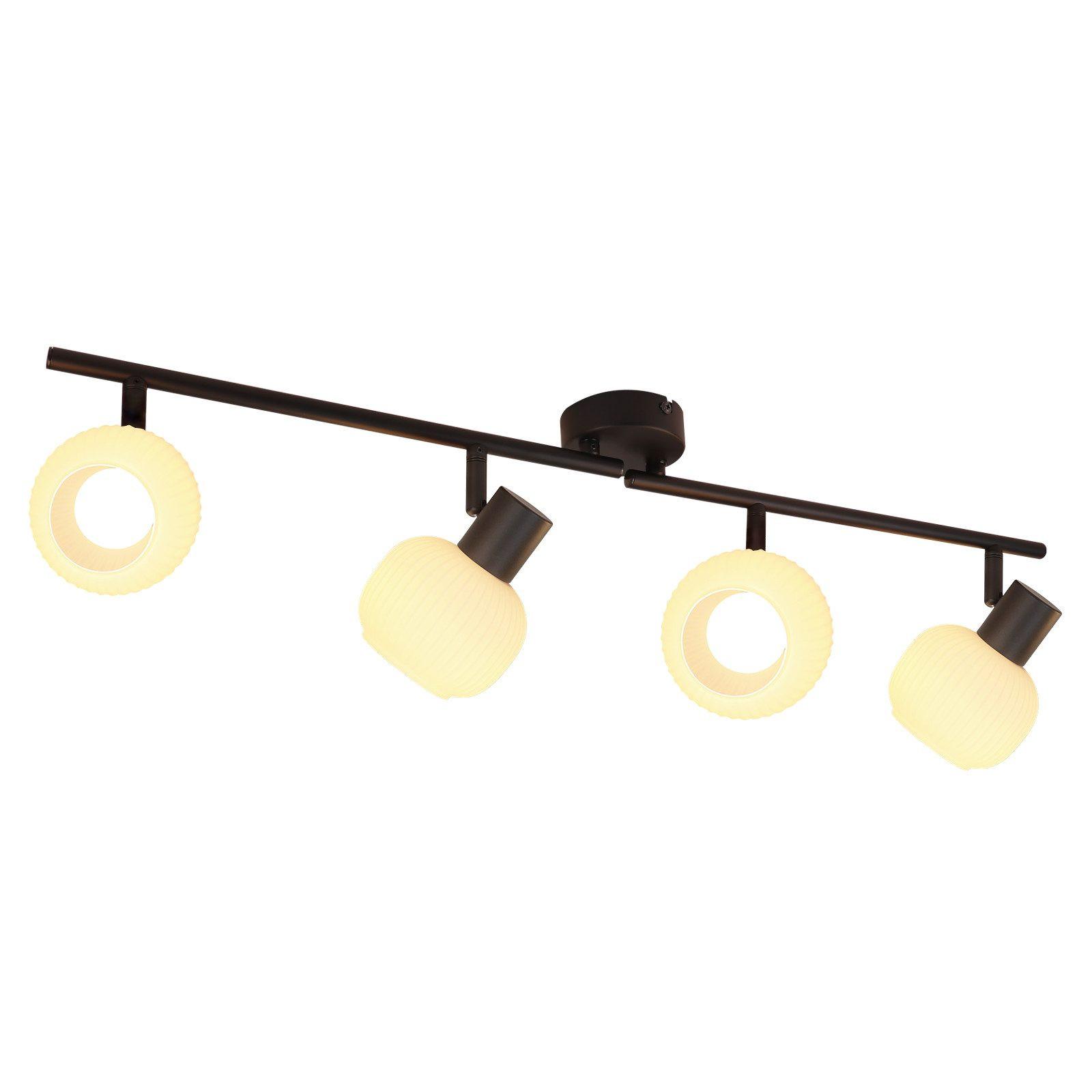 DECKENSTRAHLER Lichtenberger 4-flammig 70/10/16.5cm - Schwarz, Metall (70/10/16.5cm) - Nettlife