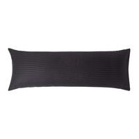 SEITENSCHLÄFERKISSENBEZUG Damast-Streifen, 48/136 cm - Schwarz, Textil (50/140cm) - Homescapes