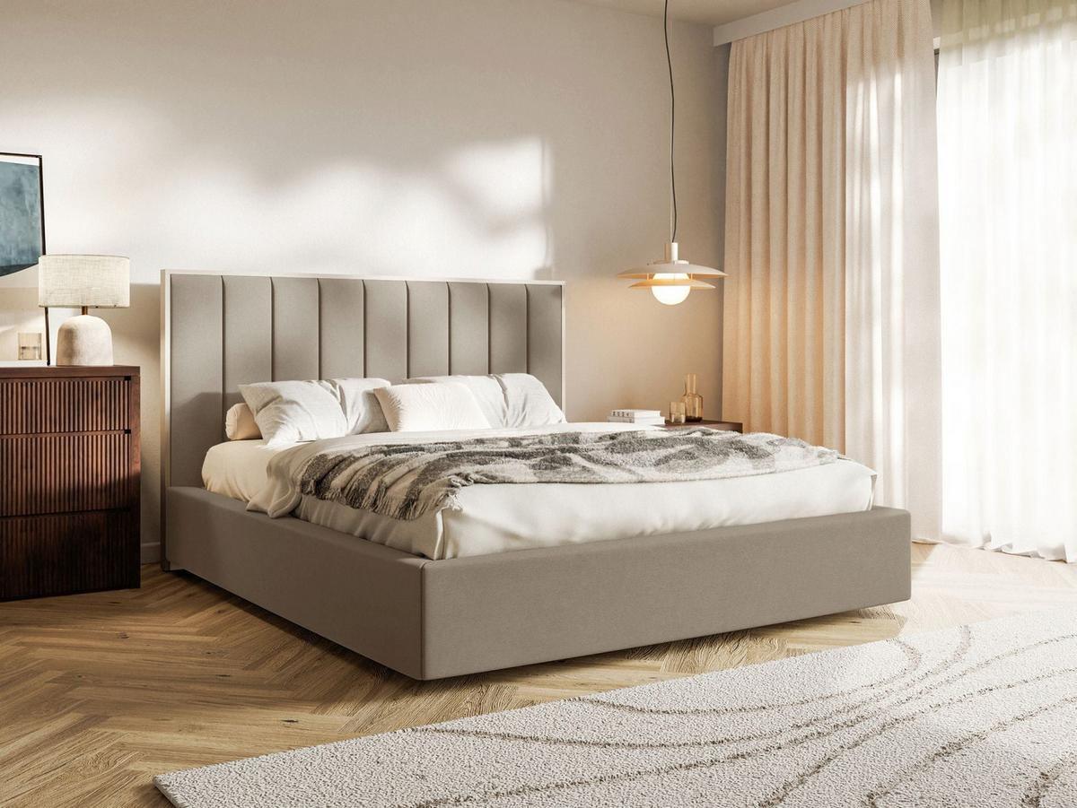 POLSTERBETT Togents Braun mit Veloursbezug und Bettkasten, 140x200 cm - Braun, Textil (140/200cm) - Selsey