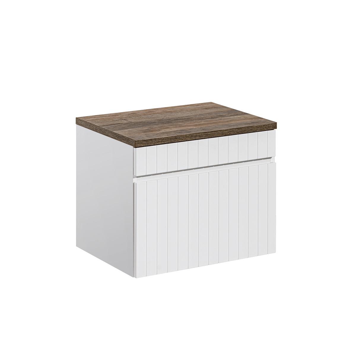 WASCHTISCHUNTERSCHRANK 60cm Zelie Weiß - Weiß, Holzwerkstoff (60/48/46cm) - Petits-meubles