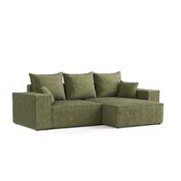 ECKSOFA SENSO mit Schlaffunktion Grün im Tilia Stoff - Schwarz/Grün, Holz/Holzwerkstoff (255/148cm) - AltaBeds