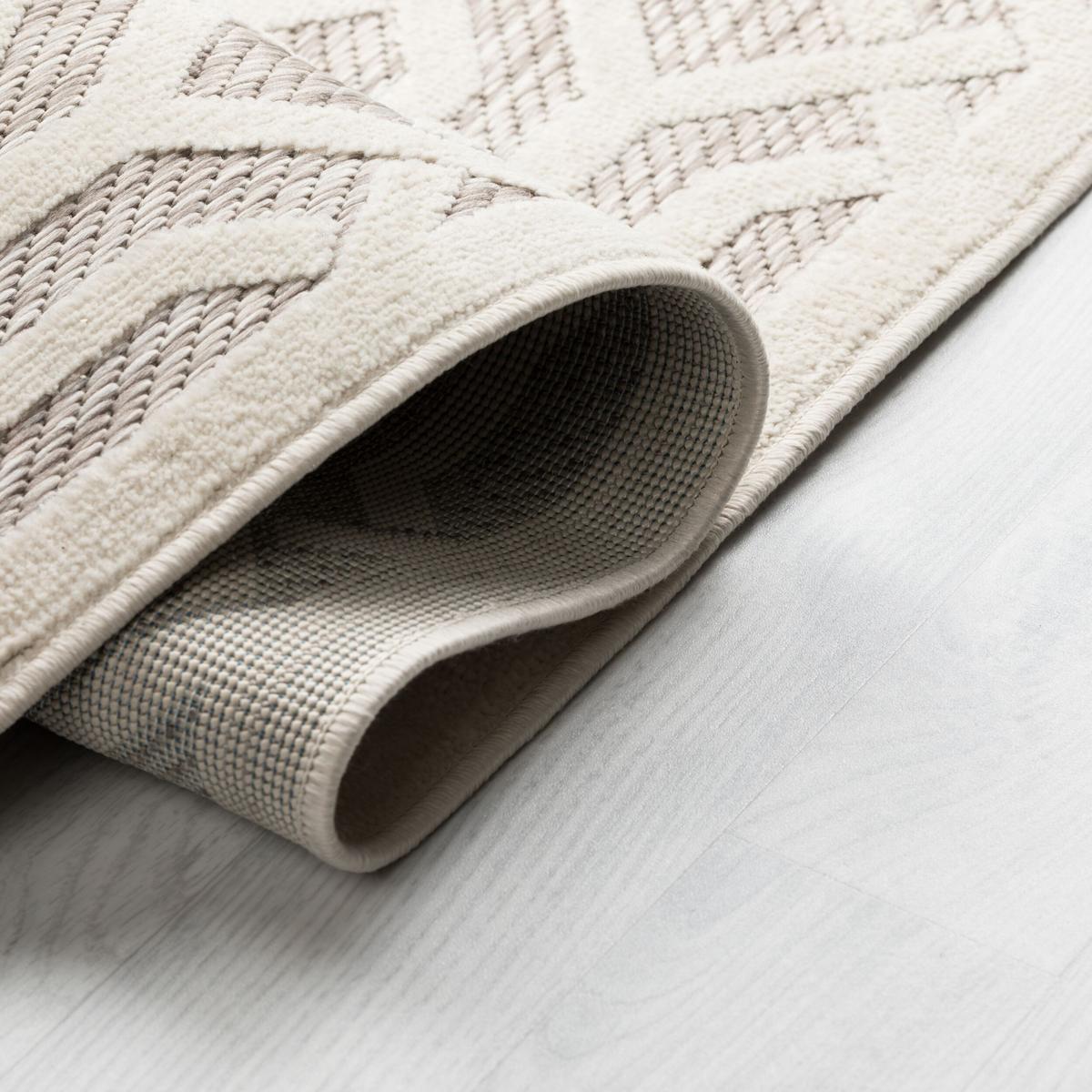 OUTDOORTEPPICH Waschbar STOUR, geometrisch, Grau-Beige, 120 x 170 cm - Beige, Textil (120/170cm) - KADIMA DESIGN