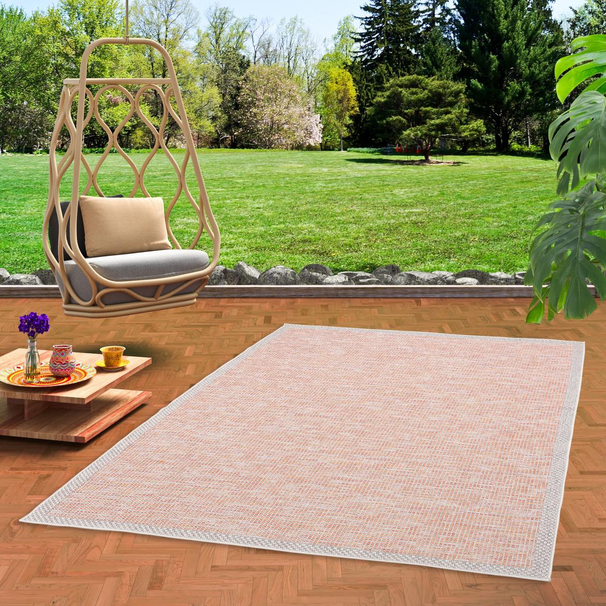 IN & OUTDOOR TEPPICH FLACHGEWEBE OTTAWA MIX - Orange, Textil (80/150cm) - Pergamon