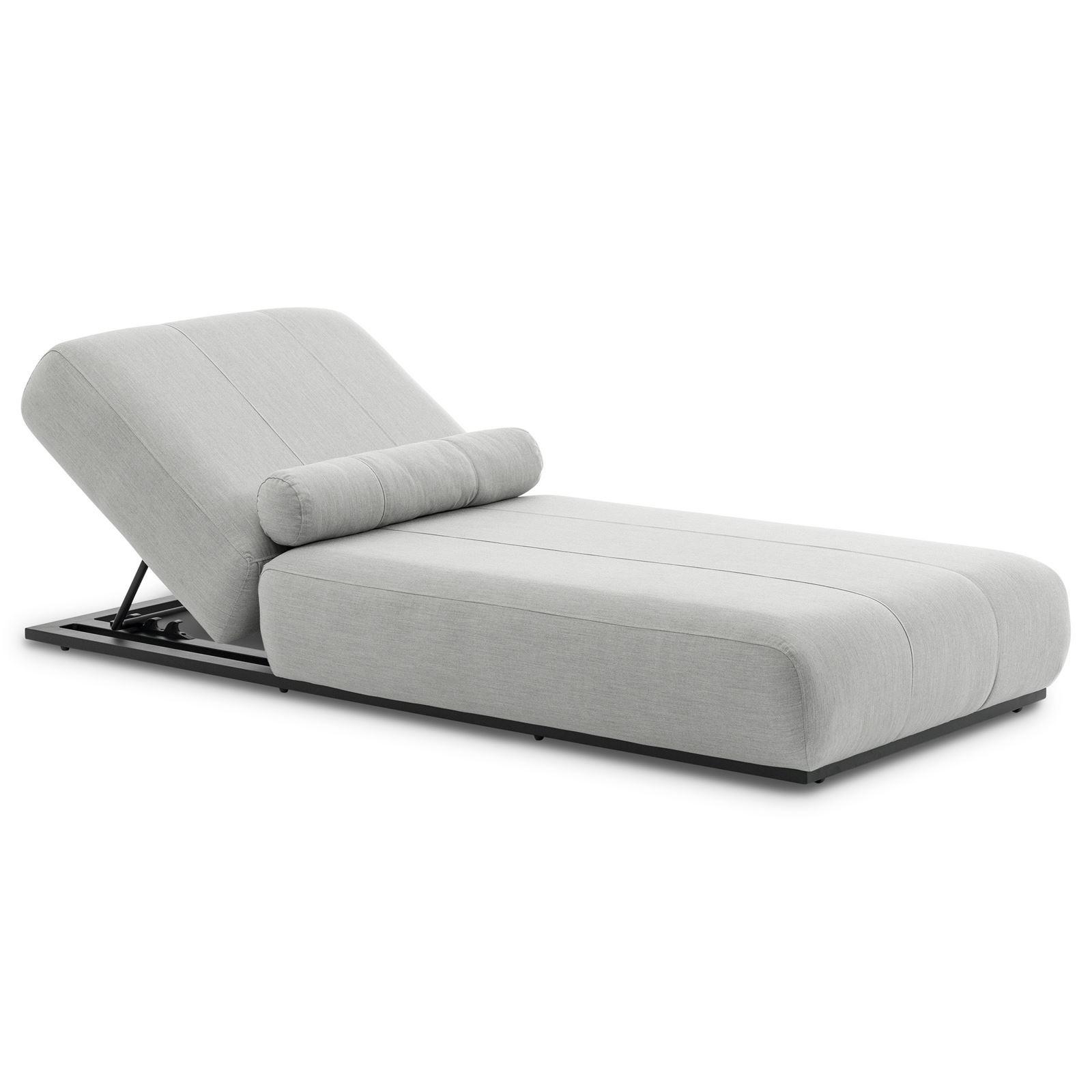 SONNENLIEGE TROPEA schwarz, hellgrau - Schwarz, Kunststoff (213/32/91cm) - IDIMEX