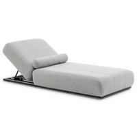 SONNENLIEGE TROPEA schwarz, hellgrau - Schwarz, Kunststoff (213/32/91cm) - IDIMEX