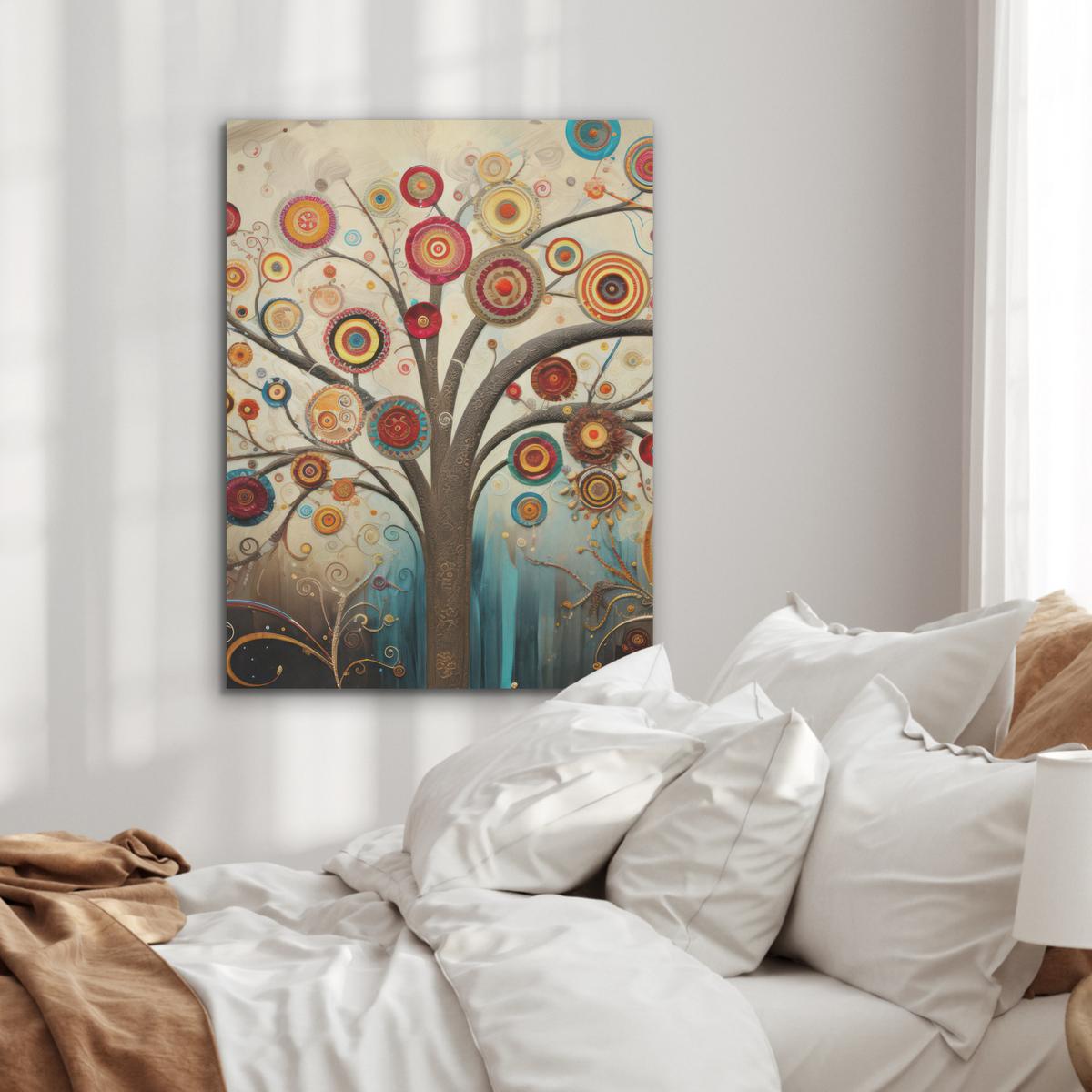 AKUSTIKBILD Baum - Baum des Lebens - Farbe Wandbilder 60x80 cm - Braun, Kunststoff (60/80/0.9cm) - MuchoWow