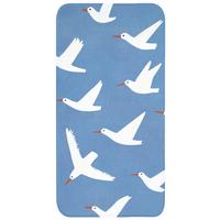 WC-VORLEGER Vögel - Weiß - Muster Toilettenvorleger 60x120 cm - Blau, Textil (60/1cm) - OnlyWow