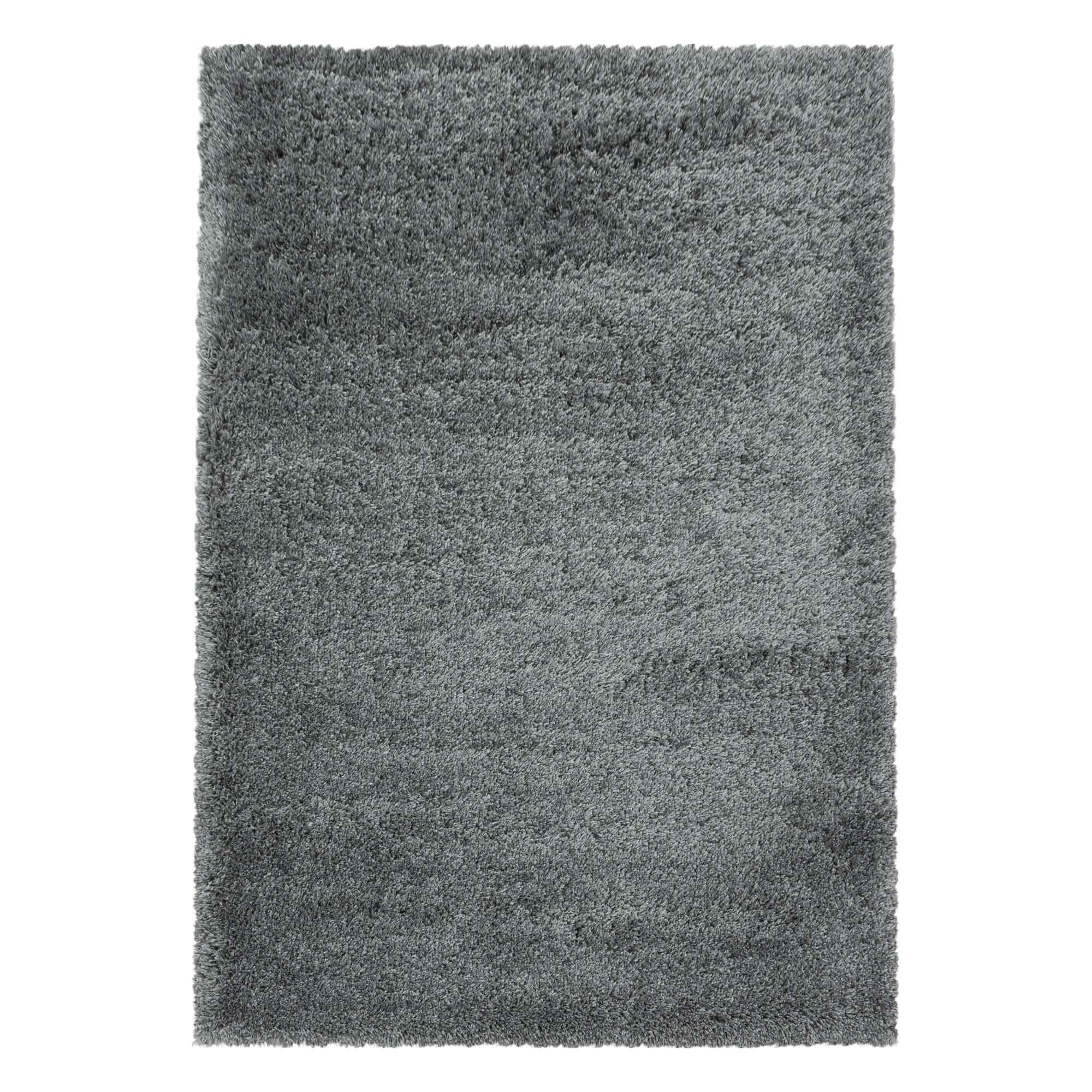 HOCHFLORTEPPICH SALZACH, einfarbig, aus Polypropylen, Hellgrau, 120 x 170 cm - Grau, Textil (170/120cm) - KADIMA DESIGN