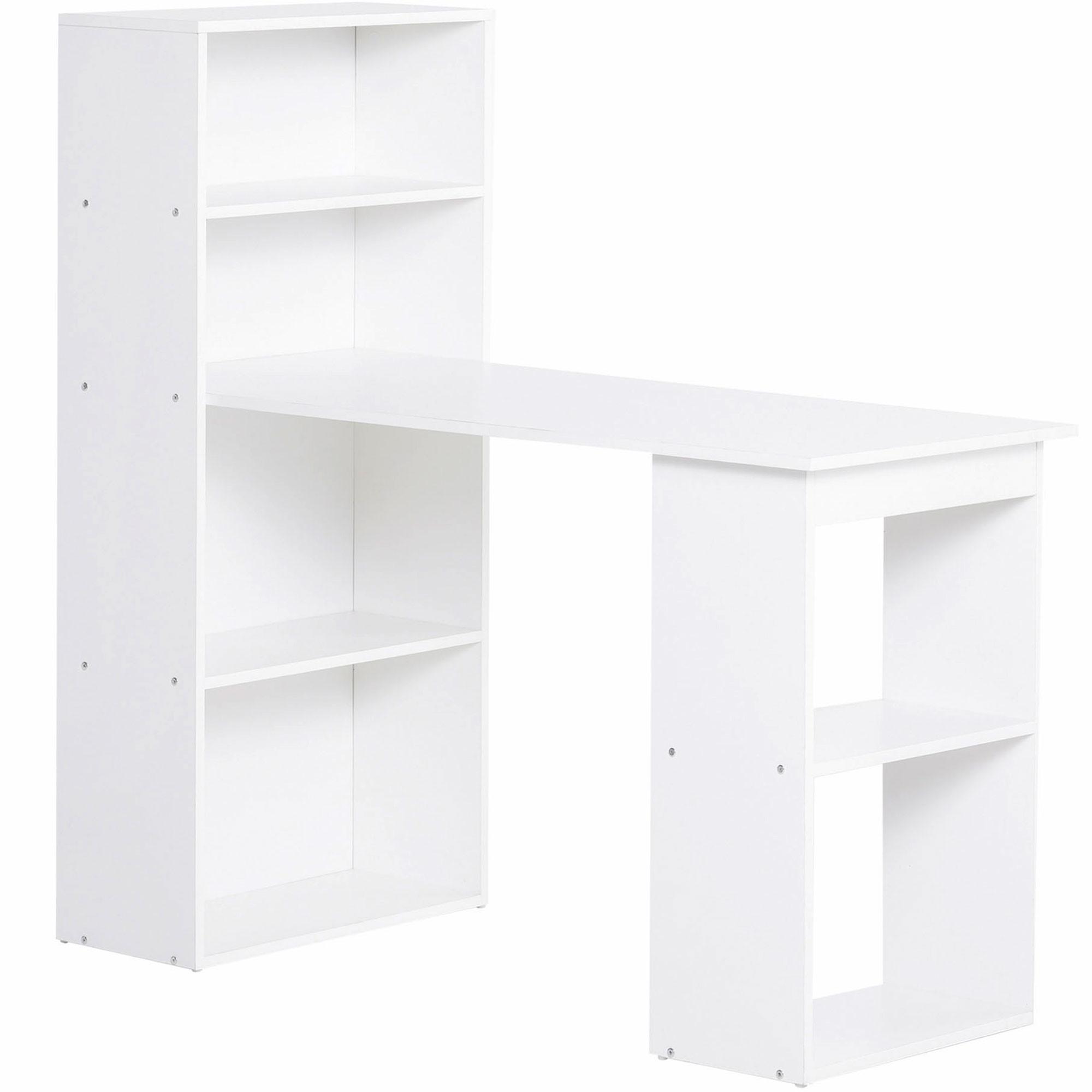 SCHREIBTISCH, Spanplatte, Weiß, 120 x 55 x 120 cm - Weiß, Holzwerkstoff (120/55/120cm) - HOMCOM