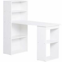 SCHREIBTISCH, Spanplatte, Weiß, 120 x 55 x 120 cm - Weiß, Holzwerkstoff (120/55/120cm) - HOMCOM