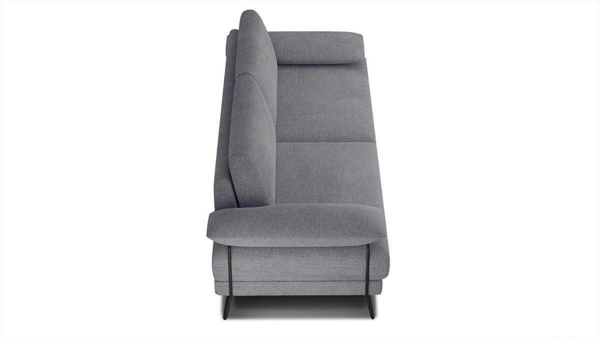 SOFA LORI 3-Sitzer, grau - Schwarz/Grau, Holzwerkstoff/Textil (245/87/96cm) - Wozimo