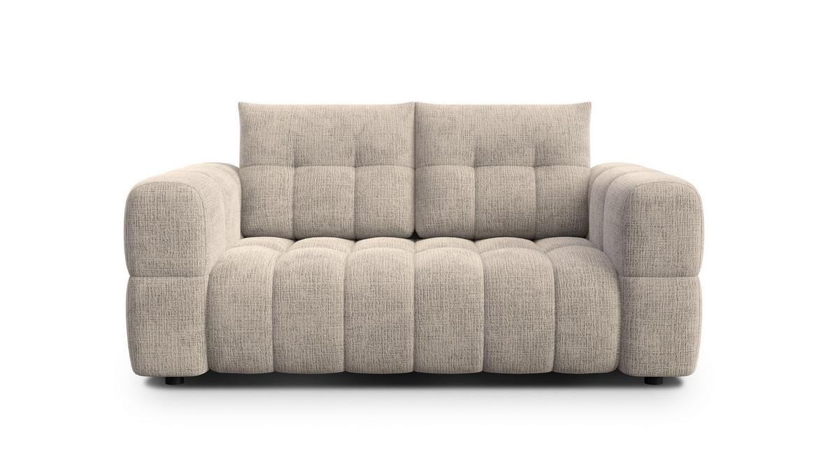 SOFA CLOUDI 2-Sitzer, beige - Beige/Schwarz, Holz/Textil (181/89/104cm) - Wozimo