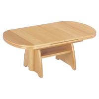 FUNKTIONSTISCH Camela höhenverstellbar und ausziehbar 125(165,5) x 71 x 56-75 Couchtisch massiv Buche - Braun, Holz (125/71/56cm) - 58aufmkessel