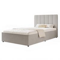 POLSTERBETT AVENA 160/200 cm Bettkasten, Hellgrau - Hellgrau/Schwarz, Holzwerkstoff/Textil (160/200cm) - Idohome