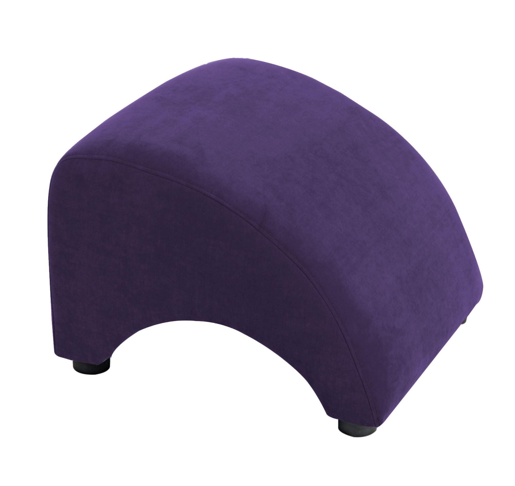 POLSTERHOCKER Kajsa Velourstoff violett - Violett, Kunststoff (52/37/54cm) - 58aufmkessel