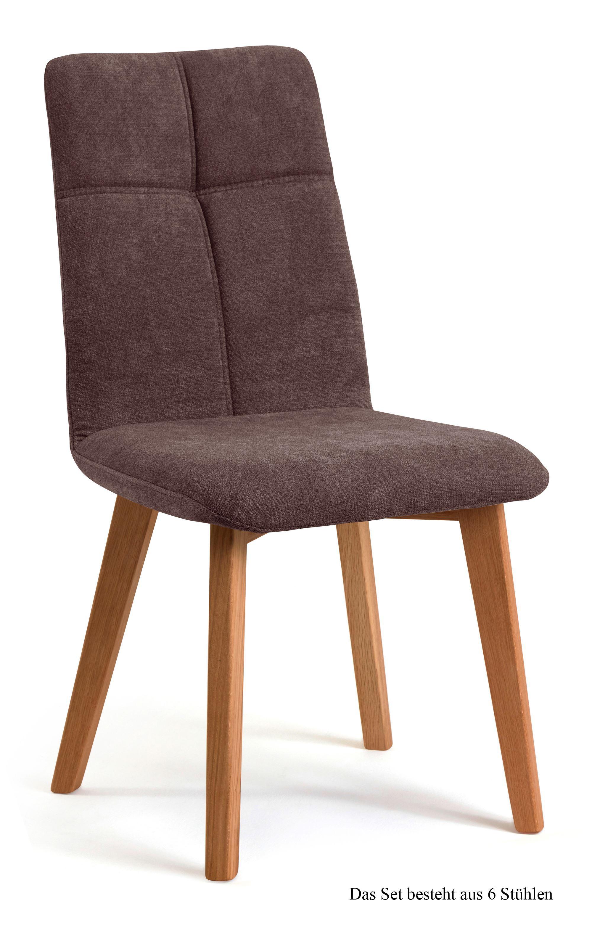 ESSZIMMERSTUHL (6er-Set) Dillian 47x92x60 Eiche geölt/Braun - Eichefarben/Braun, Kunststoff (60/92/47cm) - 58aufmkessel
