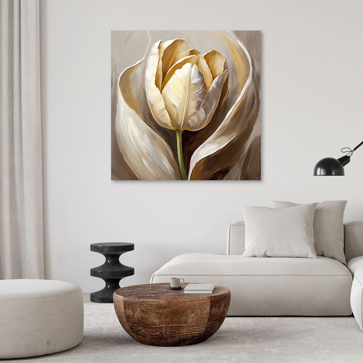 KUNSTDRUCK Gold 40/40 cm - Goldfarben, Textil (40/40cm) - KUNSTLOFT