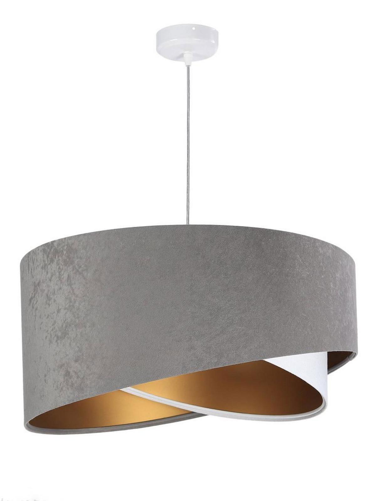 HÄNGELEUCHTE Grau 50/23 cm - Weiß/Grau, Kunststoff (50/1.3/23cm) - ONZENO