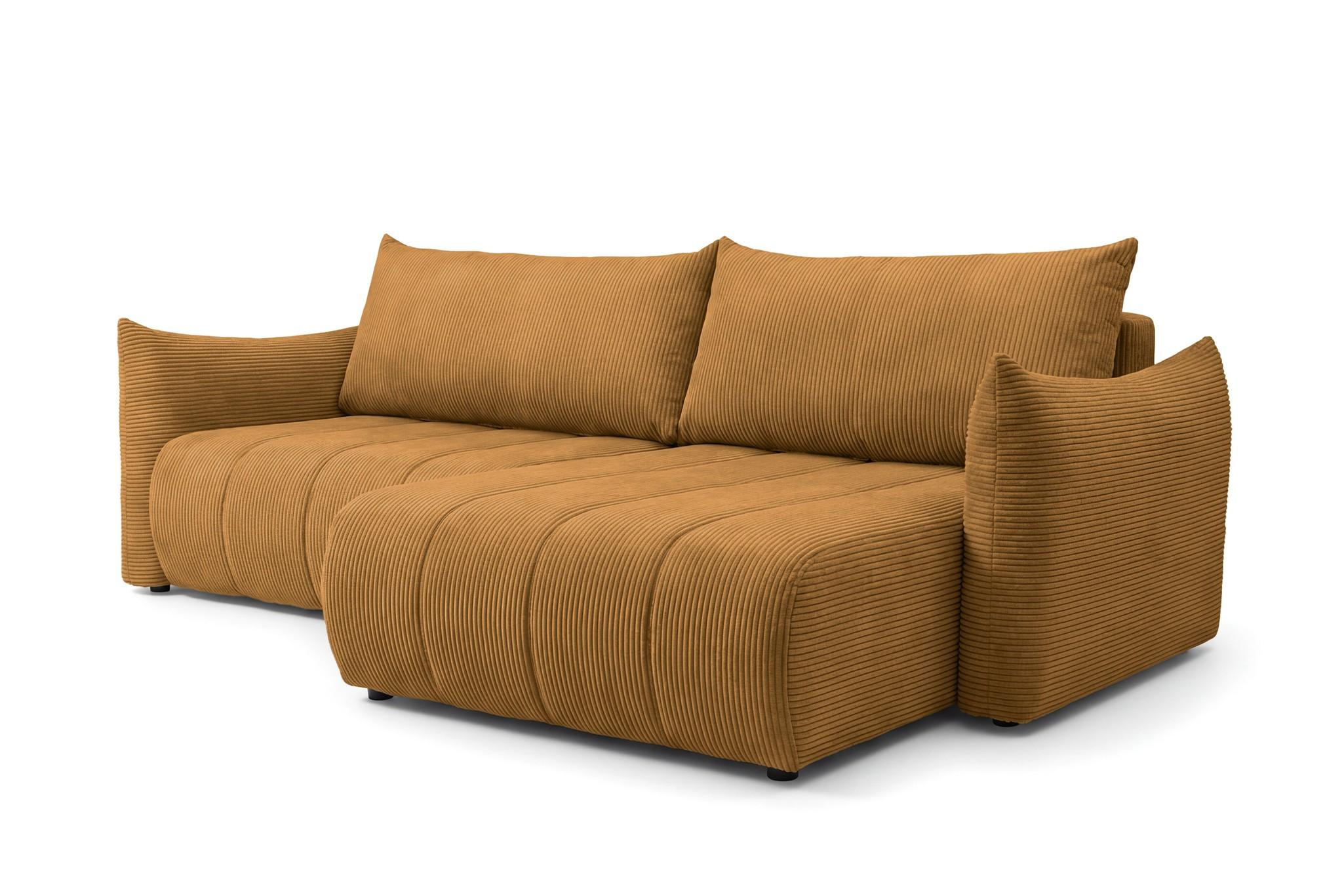 ECKSOFA Ontario Mit Schlaffunktion - Gelb, Holzwerkstoff/Textil (260/154cm) - Fun Möbel