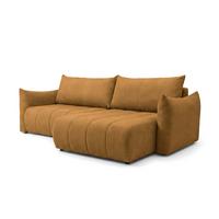 ECKSOFA Ontario Mit Schlaffunktion - Gelb, Holzwerkstoff/Textil (260/154cm) - Fun Möbel