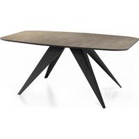 ESSTISCH Foster rechteckig ausziehbar, Dunkelgrauer Chicago Beton 160-198/80/76 cm - Dunkelgrau/Schwarz, Holzwerkstoff/Metall (80/200/76cm) - WFL GROUP