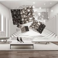 VLIESTAPETE Grau 250/175 cm - Weiß/Grau, Textil (250/1cm) - KUNSTLOFT