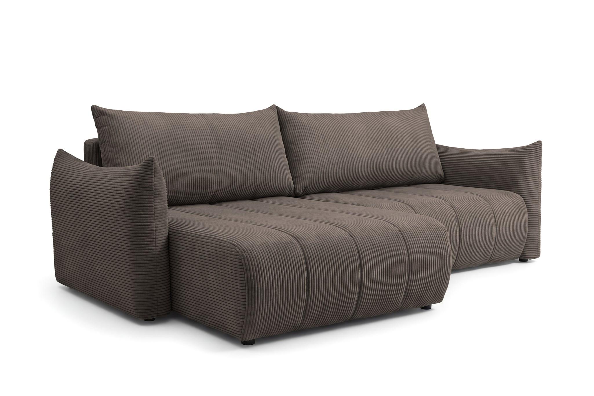 ECKSOFA Ontario Mit Schlaffunktion - Braun, Holzwerkstoff/Textil (154/260cm) - Fun Möbel
