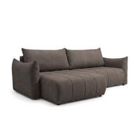 ECKSOFA Ontario Mit Schlaffunktion - Braun, Holzwerkstoff/Textil (154/260cm) - Fun Möbel