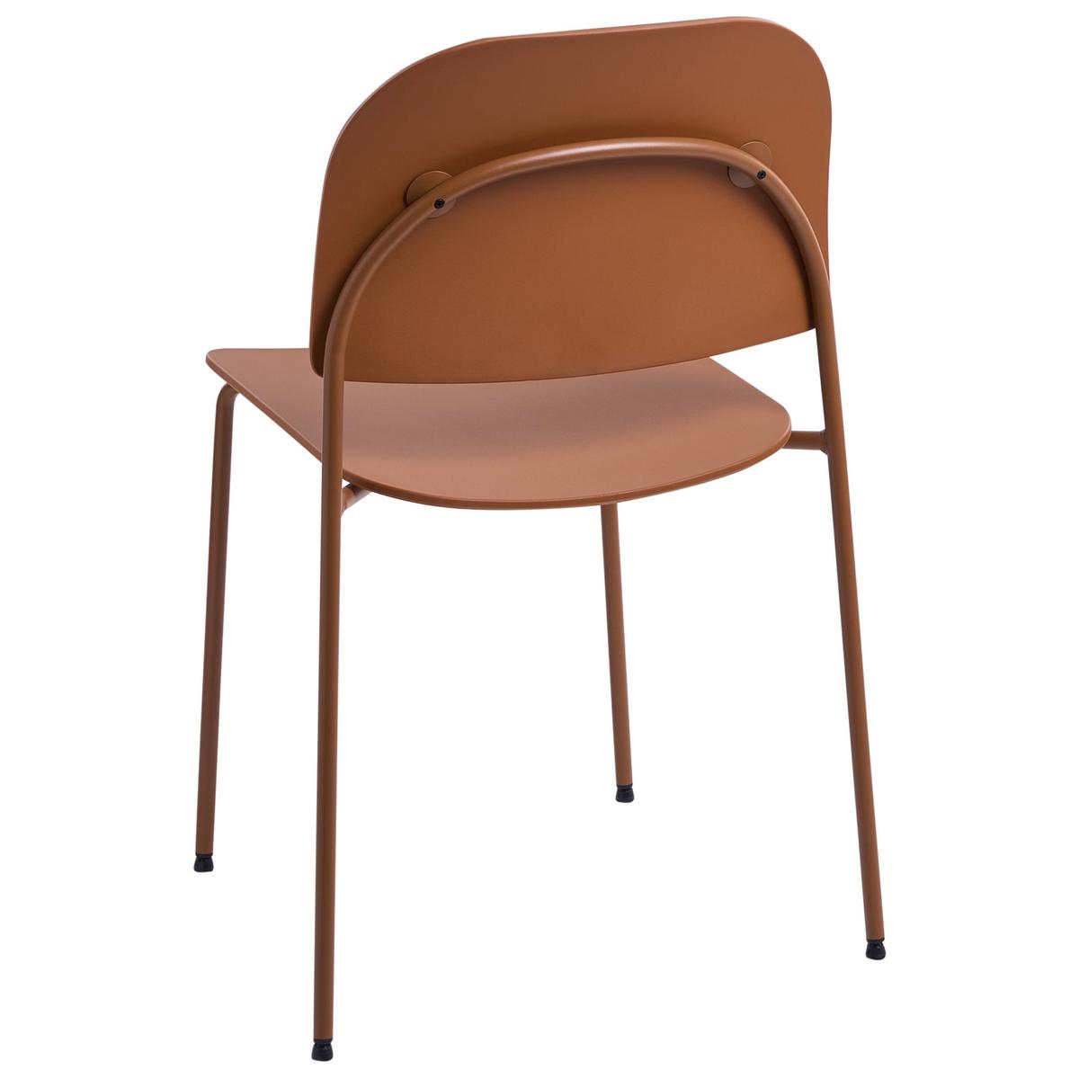 ESSZIMMERSTUHL 2er-Set Metall Orange Windust - Orange, Metall (51/81/50cm) - Beliani