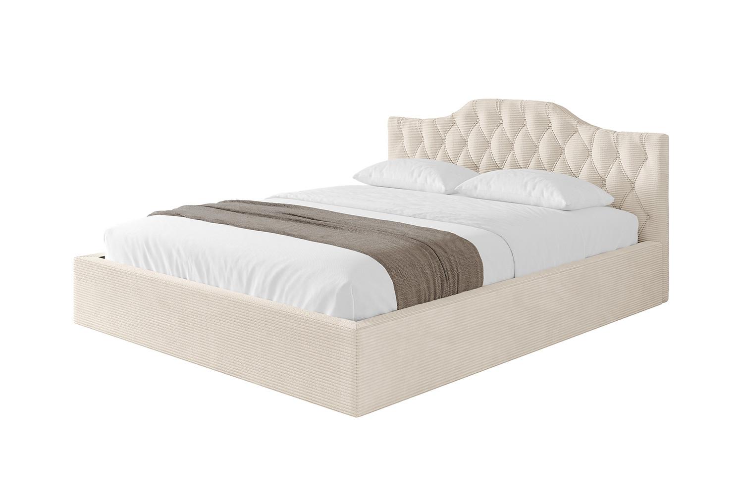 POLSTERBETT mit Bettkasten und Lattenrost, Bett mit Matratze H3/H4 - FALIO-V1 140x200 Beige - Creme, Holzwerkstoff/Textil (140/200cm) - ALTDECOR