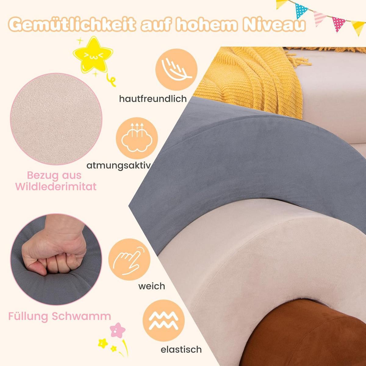KLETTERBOGEN Grau - Grau, Kunststoff (112/49/41cm) - COSTWAY