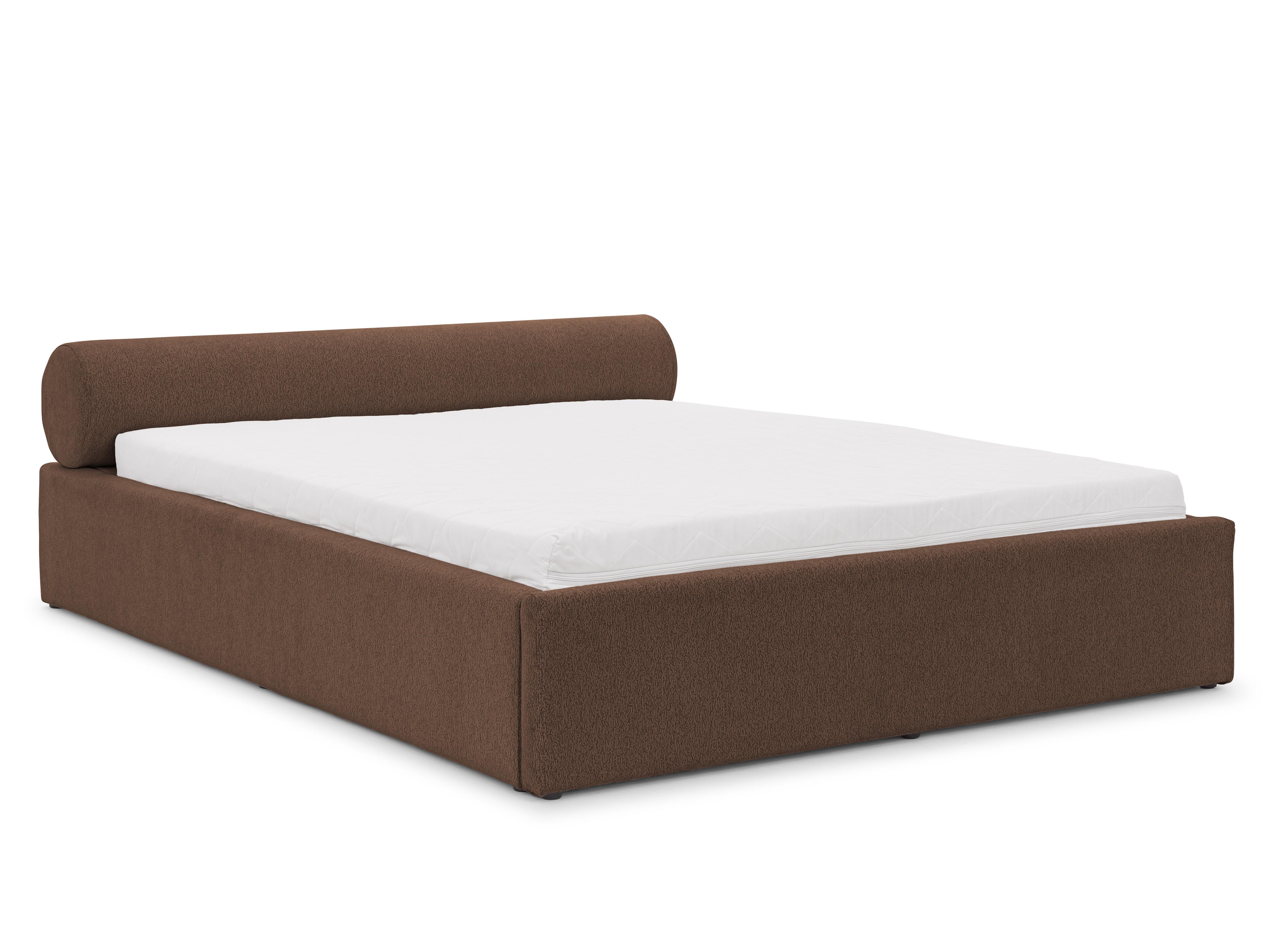 POLSTERBETT 200/200 cm Josy im Designer-Look mit Bettkasten und Lattenrost aus Braun Chenille-Stoff - Schwarz/Braun, Holz/Kunststoff (200/200cm) - S-Style Möbel