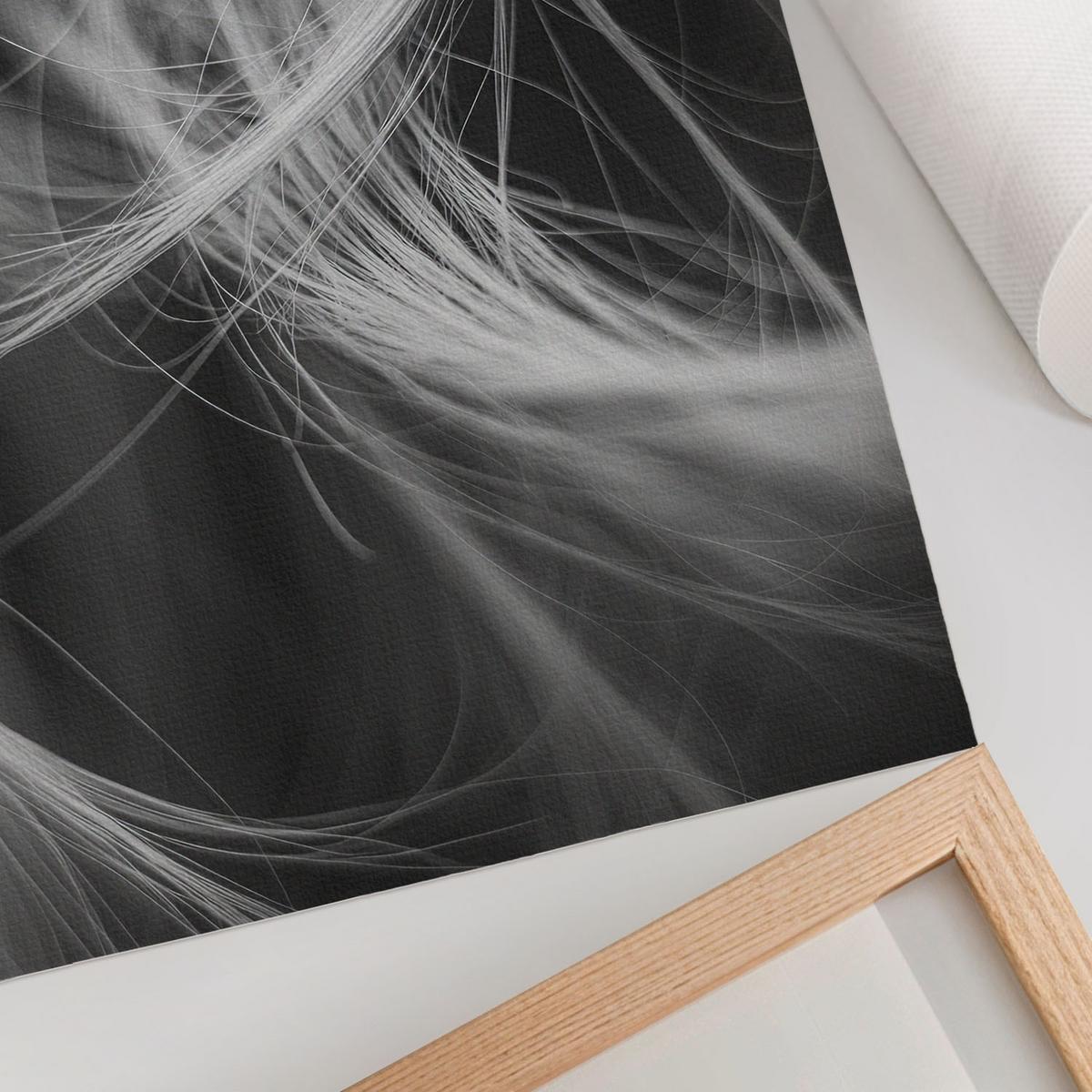 POSTER - 21x29 cm - Pixel - Verfilztes Haar - Weiß, Textil (21/29.7/0.1cm) - TULUP