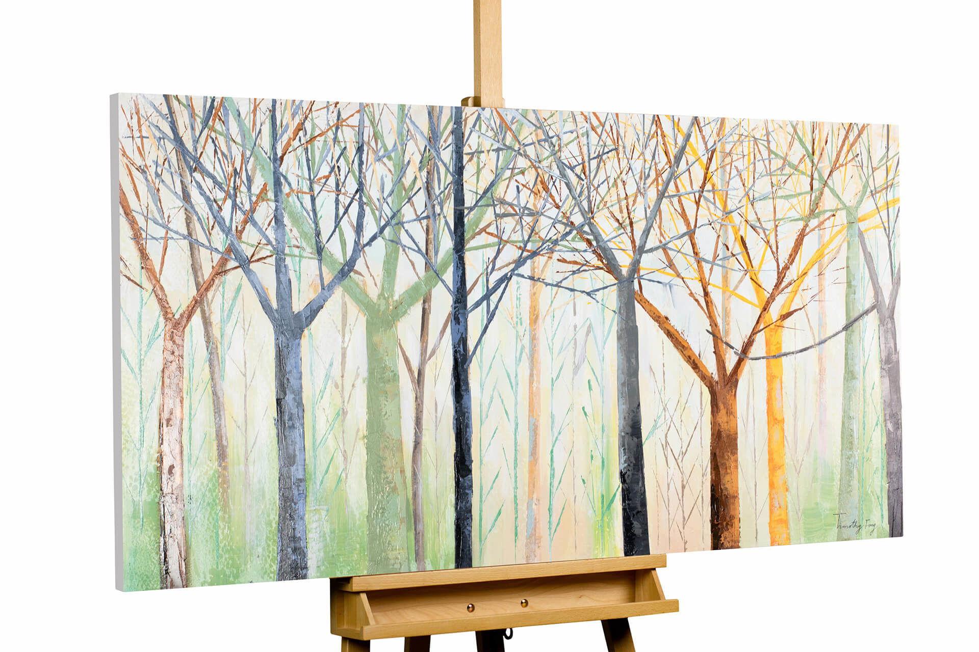 ÖLGEMÄLDE 140/70 cm - Multicolor/Grün, Holz/Textil (140/70cm) - KUNSTLOFT