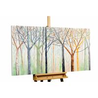 ÖLGEMÄLDE 140/70 cm - Multicolor/Grün, Holz/Textil (140/70cm) - KUNSTLOFT