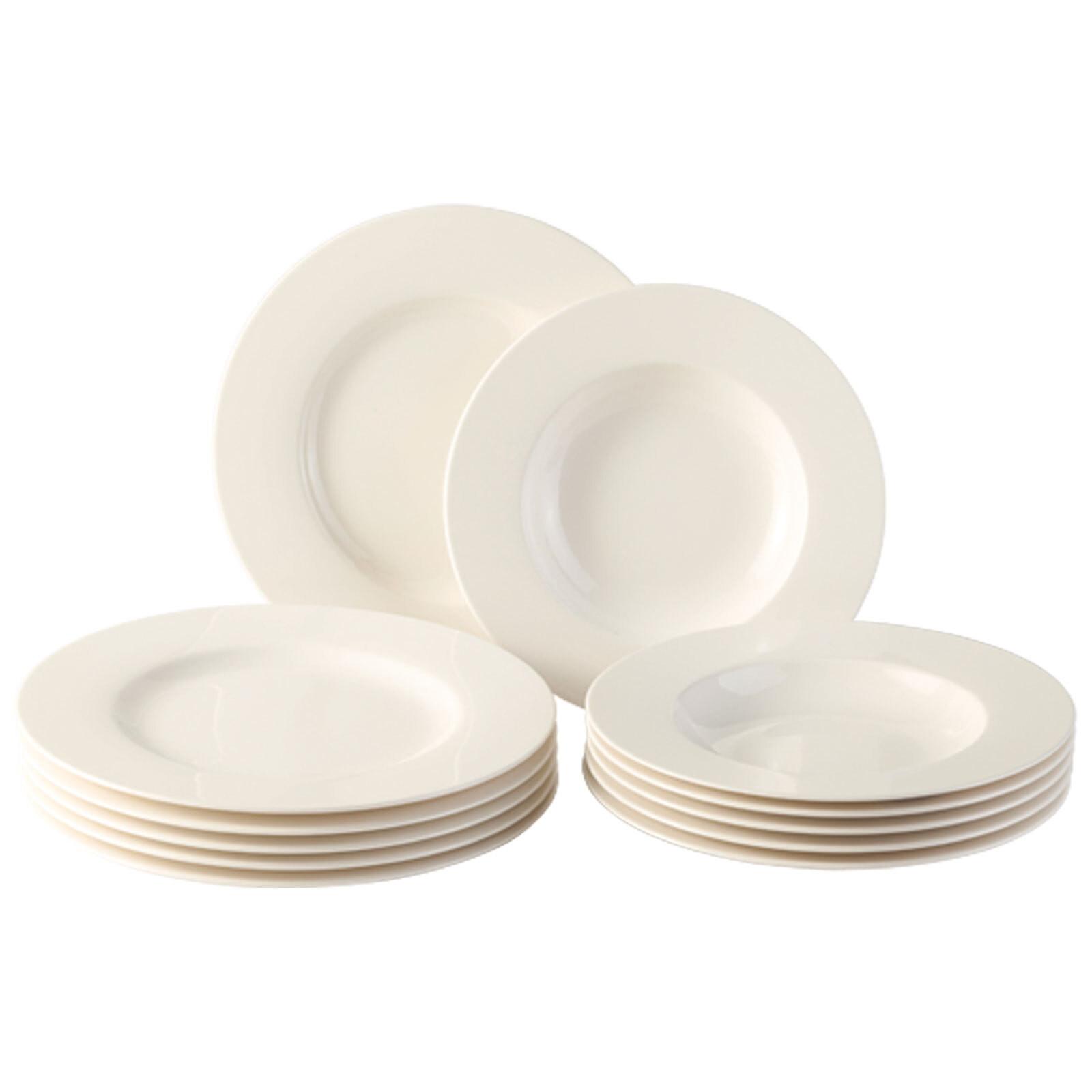 TAFELSERVICE Basic White weiß 12-tlg. - Weiß, Keramik (2/2/2cm) - vivo | Villeroy & Boch Group