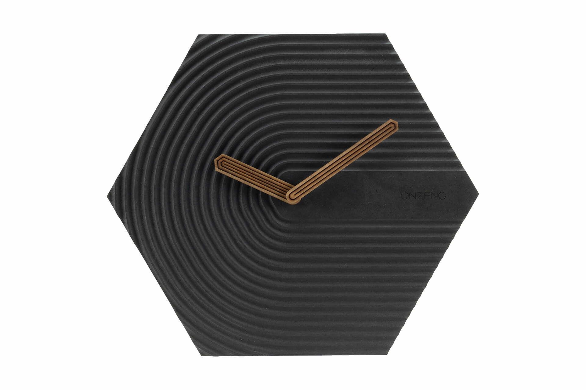 WANDUHR Design Schwarz 42/36 cm - Schwarz, Holzwerkstoff (41.6/36/1cm) - ONZENO