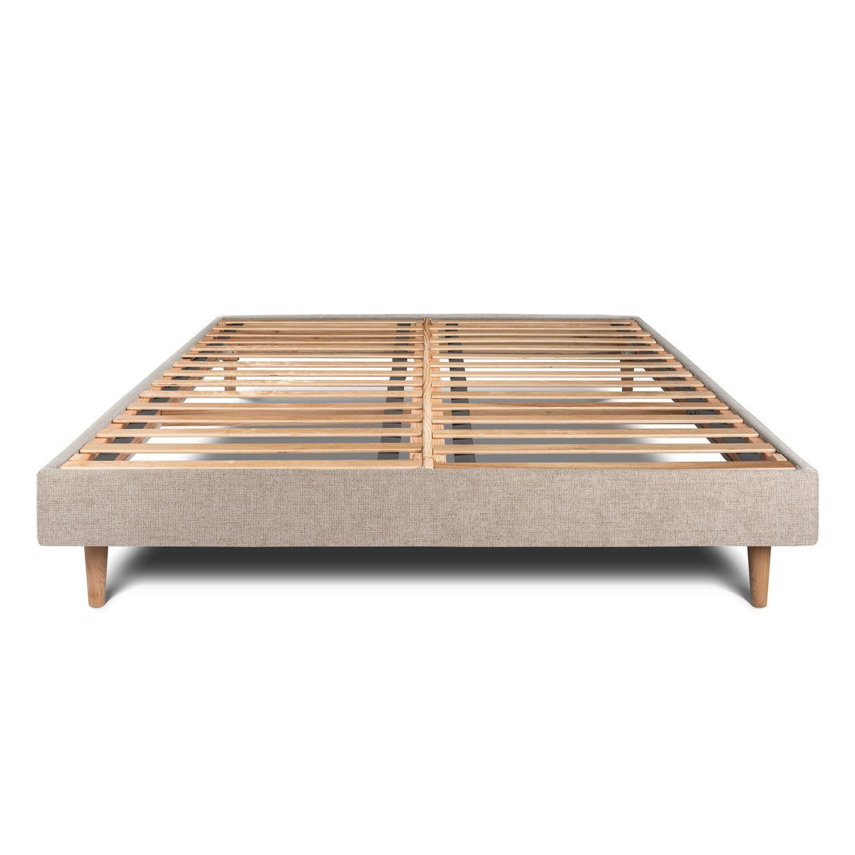 LATTENROST – Stoff – Im Bausatz - 200 x 200 cm - Beige/Braun, Karton/Holz (200/200cm) - Sommeil de Plomb